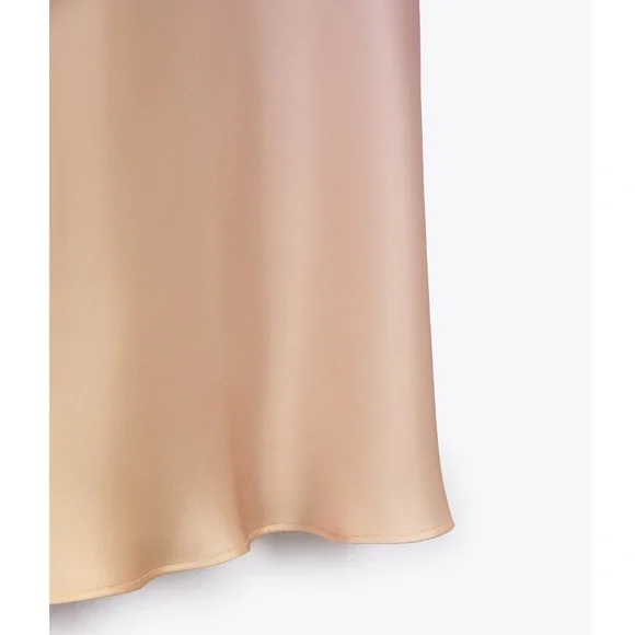 Zara STRAPLESS TIE DYE SATIN EFFECT DRESS - Picture 16 of 16